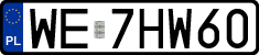 License plates of Poland, Regular car plates