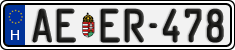 license plates of Hungary, Regular plates (2022)