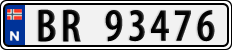 License plate of Norway, Cars