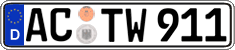 German license plate, Regular plates