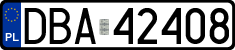 License plates of Poland, Regular car plates