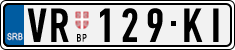 License plate of Serbia, Cars
