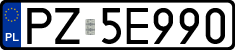 License plates of Poland, Regular car plates