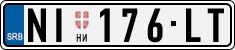 License plate of Serbia, Cars