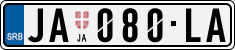 License plate of Serbia, Cars