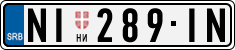 License plate of Serbia, Cars