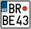 License plate of Montenegro, Motorcycles