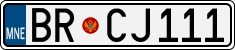 License plate of Montenegro, Cars