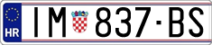 License plate of Croatia, Regular plates