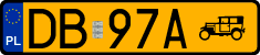 License plates of Poland, Oldtimers