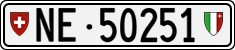 License plate of Switzerland, Cars