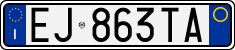 License plate of Italy, Cars (1994 year series)