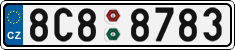 License plate of the Czech Republic, Cars (2001)