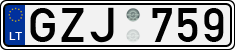 License plate of Lithuania, Cars