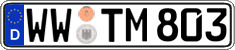 German license plate, Regular plates