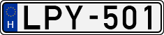 license plates of Hungary, Cars (1990)