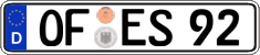 German license plate, Regular plates