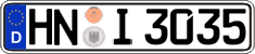 German license plate, Regular plates