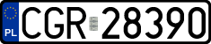 License plates of Poland, Regular car plates