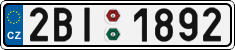 License plate of the Czech Republic, Cars (2001)
