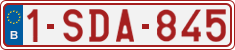 License plate of Belgium, Regular plates (2010)