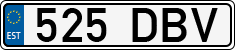 License plate of Estonia, Regular car plates
