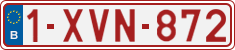 License plate of Belgium, Regular plates (2010)