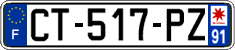 French license plate, SIV (ordinary)