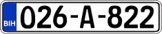 License plate of Bosnia and Herzegovina, Regular plates