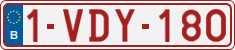 License plate of Belgium, Regular plates (2010)