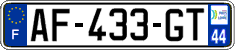 French license plate, SIV (ordinary)