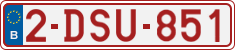 License plate of Belgium, Regular plates (2010)