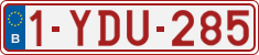 License plate of Belgium, Regular plates (2010)