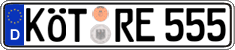 German license plate, Regular plates