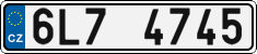 License plate of the Czech Republic, Cars (2001)