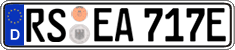German license plate, Electric vehicles