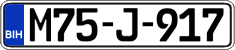 License plate of Bosnia and Herzegovina, Regular plates