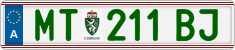 License plate of Austria, Regular plates