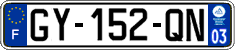 French license plate, SIV (ordinary)
