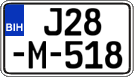 License plate of Bosnia and Herzegovina, Regular plates