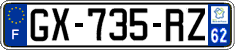 French license plate, SIV (ordinary)