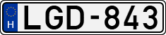 license plates of Hungary, Cars (1990)