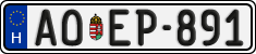 license plates of Hungary, Regular plates (2022)