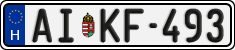 license plates of Hungary, Regular plates (2022)