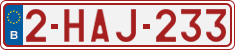License plate of Belgium, Regular plates (2010)