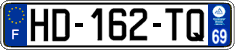 French license plate, SIV (ordinary)