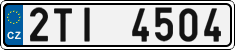 License plate of the Czech Republic, Cars (2001)
