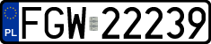 License plates of Poland, Regular car plates