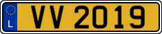 License plate of Luxembourg, 2003 year system