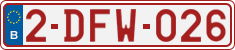 License plate of Belgium, Regular plates (2010)